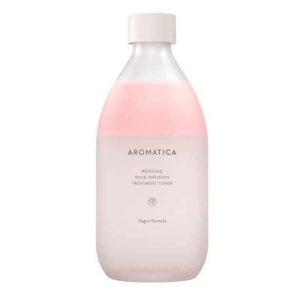 Toner de traitement de perfusion de rose de l'aromatica.