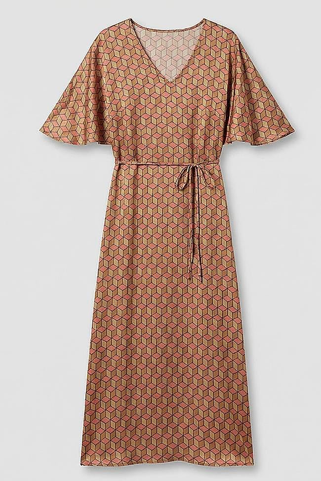 Robe midi Surkana avec détail losange.