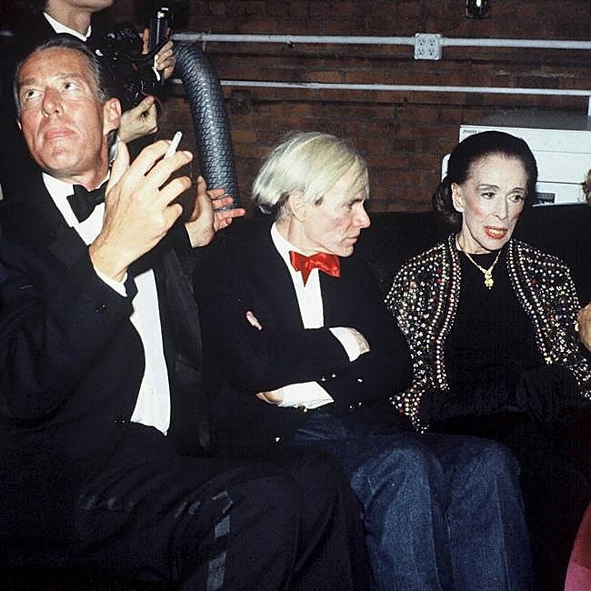 Roy Halston, Andy Warhol et Diana Vreeland au Studio 54