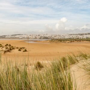 La route de randonnée qui sort de la circulation et passe à travers de précieuses plages